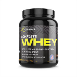 COMPLETE MULTI-PHASE PROTEIN LEAN MUSCLE GROWTH IMPROVED RECOVERY OPTIMAL AMINO ACID PROFILE Bodybuilders and athletes require a diet rich in high quality protein in order to maximize their gains in muscle mass, and strength. Novagenics Complete Whey is a Whey Protein based on a high performance protein powder that contains optimal ratios of high quality pure proteins. Casein has been added to ensure a sustained release of amino acids into the bloodstream while Whey Protein provides a fast release of amino acids to assist in post-workout recovery. Complete Whey is ideal to use post workout or at any other time of the day, thanks to its combination of fast, medium and slow release proteins.